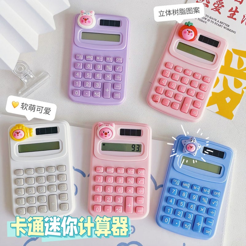 Creative Cartoon Computer Student Office High Color Value Portable Portable Cute Small Size Scientific Calculator - Image 4